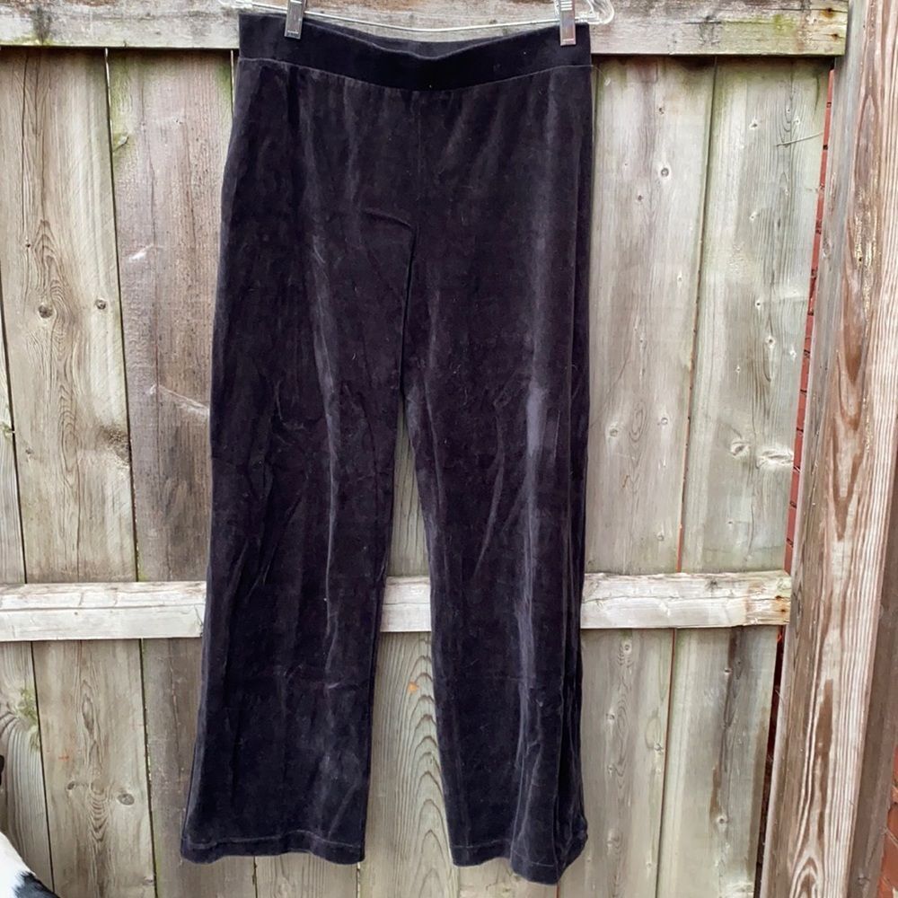 Basic Editions Velour Black Pants sz. S